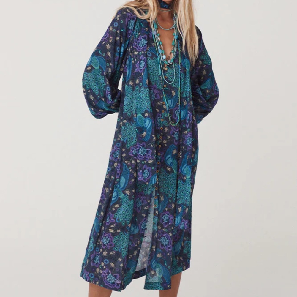 NWT Spell Boheme Button Through Baltic Dress - Picture 9 of 16